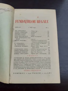REVISTA FUNDATIILOR REGALE NR.5/1937
