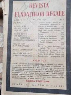 REVISTA FUNDATIILOR REGALE NR.8/1938