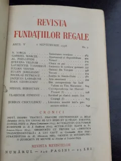 REVISTA FUNDATIILOR REGALE NR.9/1938