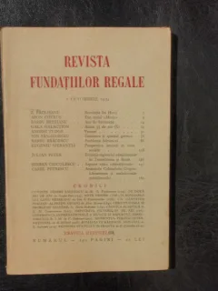 Revista fundatiilor regale no.10 Octombrie 1934