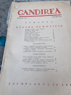 Revista Gandirea - Anul XX Nr. 1 Ianuarie 1941