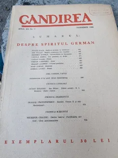 Revista Gandirea - Anul XX Nr. 9 Noiembrie 1941