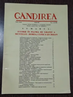 Revista Gandirea nr.1-3/1998 Articol principal Istorie in Piatra de Granit a Muntelui - Horea, Closca si Crisan