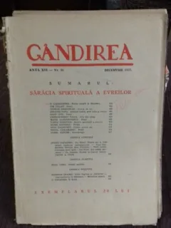 REVISTA GANDIREA NR.10/DECEMBRIE 1937