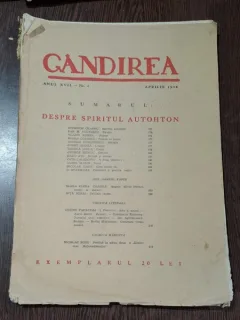 Revista Gandirea nr.4/1938 Articol principal Despre Spiritul Autohton