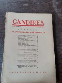 REVISTA GANDIREA NR.4/1943  (CONTINE ARTICOLE DE R. GYR, N. CRAINIC)