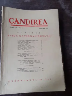 REVISTA GANDIREA NR.6/1937  (CONTINE ARTICOL DE D. STANILOAE)