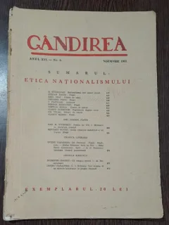 Revista Gandirea nr.9/1937 Articol principal Etica Nationalismului
