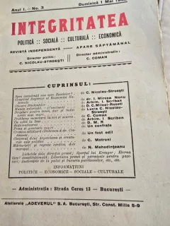 Revista Integritatea nr.3/1932
