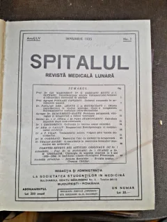 Revista medicala lunara Spitalul 1935, 12 numere coligate