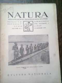 REVISTA NATURA NR.1/1929