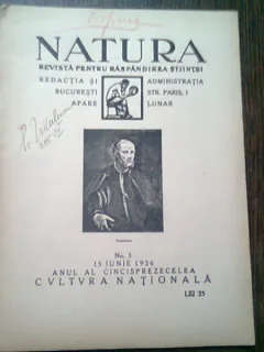 REVISTA NATURA NR.3/1926