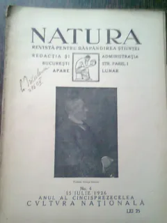 REVISTA NATURA NR.4/1926