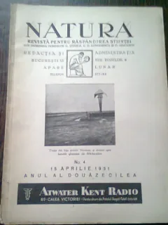 REVISTA NATURA NR.4/1931