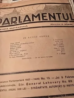 Revista Parlamentul nr.13/1928