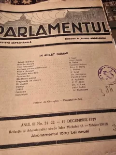 Revista Parlamentul nr.21-22/1929