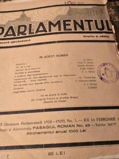 Revista Parlamentul nr.5/1929