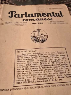 Revista Parlamentul romanesc 324/1939