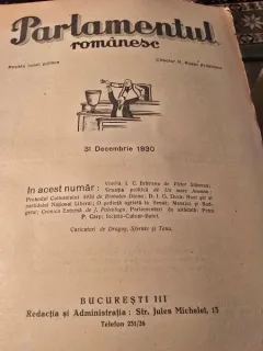 Revista Parlamentul romanesc din 31 decembrie 1930