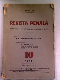 REVISTA PENALA  nr.10/1940
