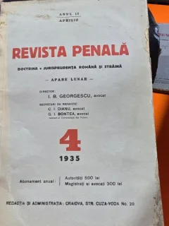 Revista Penala nr.4/1935