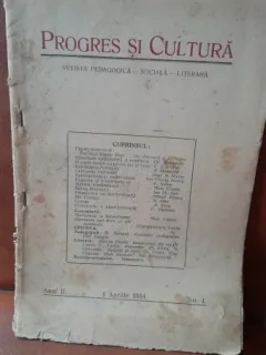 Revista Progres si cultura nr.4/1934  revista pedagogica, sociala, literara
