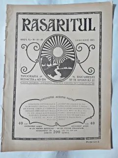Revista Rasaritul, anul V, nr.17-20/1923 (din cuprins, versuri de V.Militaru)