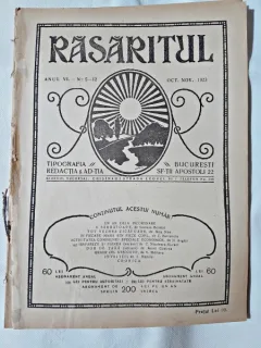 Revista Rasaritul, anul VI, nr.5-212/1923 (din cuprins, un an de la incoronarea Regelui Ferdinand si a Reginei Maria...)