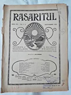 Revista Rasaritul, anul VII, nr.1-4/1924 (din cuprins, versuri de V.Militaru)