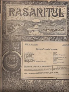 Revista Rasaritul nr. 17-20 din ianuarie 1921