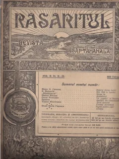 Revista Rasaritul nr. 21-24 din februarie 1922