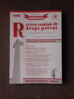 REVISTA ROMANA DE DREPT PRIVAT NR. 3/2008