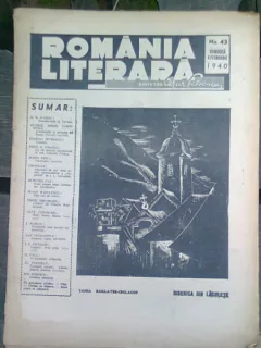 REVISTA ROMANIA LITERARA ANUL 1940 NR.43