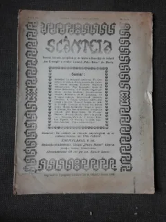 REVISTA SCANTEIA NR.1-2/1926  revista literara, stiintifica si de folclor a Societatii de lectura Ion Creanga si a elevilor liceului Petru Maior din Gherla