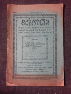 REVISTA SCANTEIA NR.2/1925  revista literara, stiintifica si de folclor a Societatii de lectura Ion Creanga si a elevilor liceului Petru Maior din Gherla
