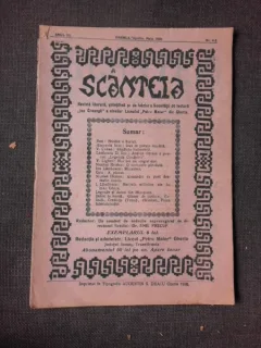 REVISTA SCANTEIA NR.4-5/1926  revista literara, stiintifica si de folclor a Societatii de lectura Ion Creanga si a elevilor liceului Petru Maior din Gherla