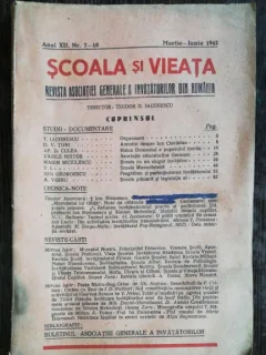 REVISTA SCOALA SI VIEATA - NR. 7-10 MARTIE IUNIE 1942