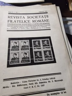 Revista Societatii Filatelice Romane, nr.1/1941