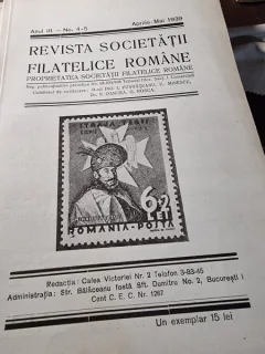 Revista Societatii Filatelice Romane, nr.4-5/1939