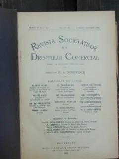 REVISTA SOCIETATILOR SI A DREPTULUI COMERCIAL 1925-1926