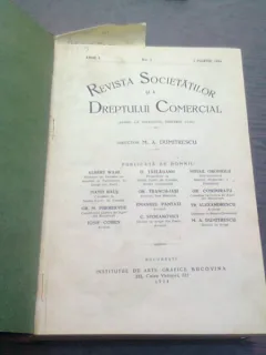 REVISTA SOCIETATILOR SI A DREPTULUI COMERCIAL PE ANUL 1924 (NUMERE COLIGATE)