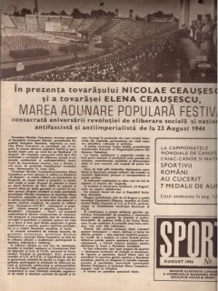 Revista Sport nr. 8 din august 1986