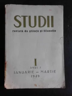 Revista Studii ianuarie-martie/1949  (revista de stiinta si filosofie)