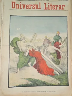 Revista Universul Literar nr.15/1897  pe coperta Christos in drumul spre Golgota