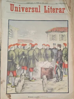 Revista Universul Literar nr.17/1897  pe coperta Dejunul evzonilor