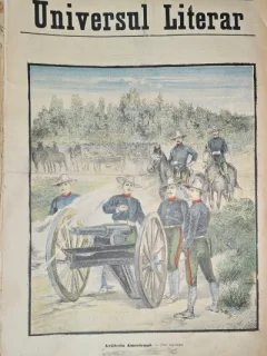 Revista Universul Literar nr.25/1898  pe coperta Artileria americana