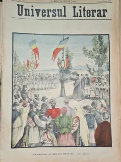 Revista Universul Literar nr.26/1898  pe coperta a 50-a aniversare a Revolutiei de la 1848 la Islaz