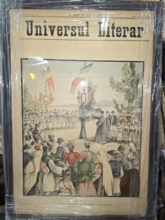 Ziarul  Universul Literar nr.26/1898 - pe coperta A 50-a Aniversare a revolutiei de la Islaz - inramat