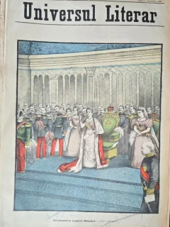 Revista Universul Literar nr.38/1898  pe coperta Incoronarea Reginei Olandei
