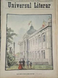 Revista Universul Literar nr.40/1897  pe coperta Noul Palat al Universitatii din Iasi